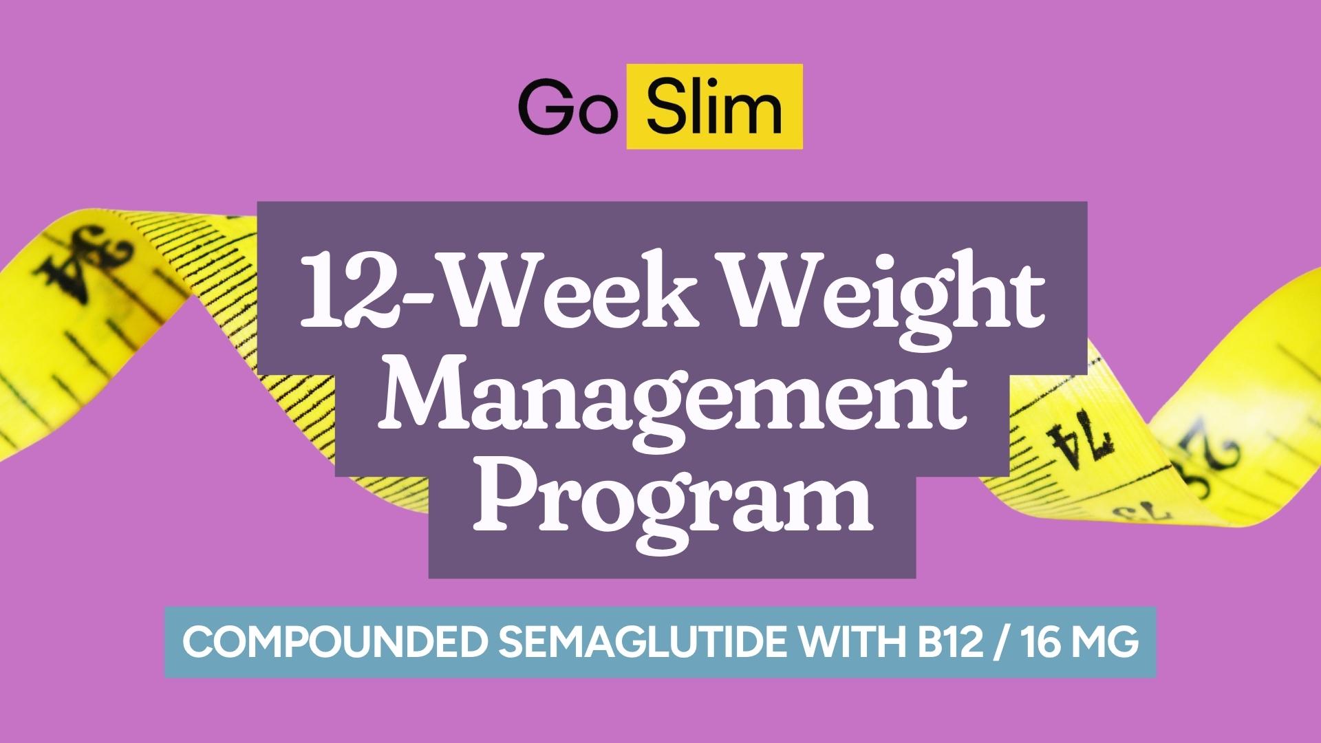 GoSlim 12-Week Weight Management Program (Compounded Semaglutide 16 mg)
